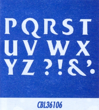 CBL36106 Classic Alphabet P-Z 1"